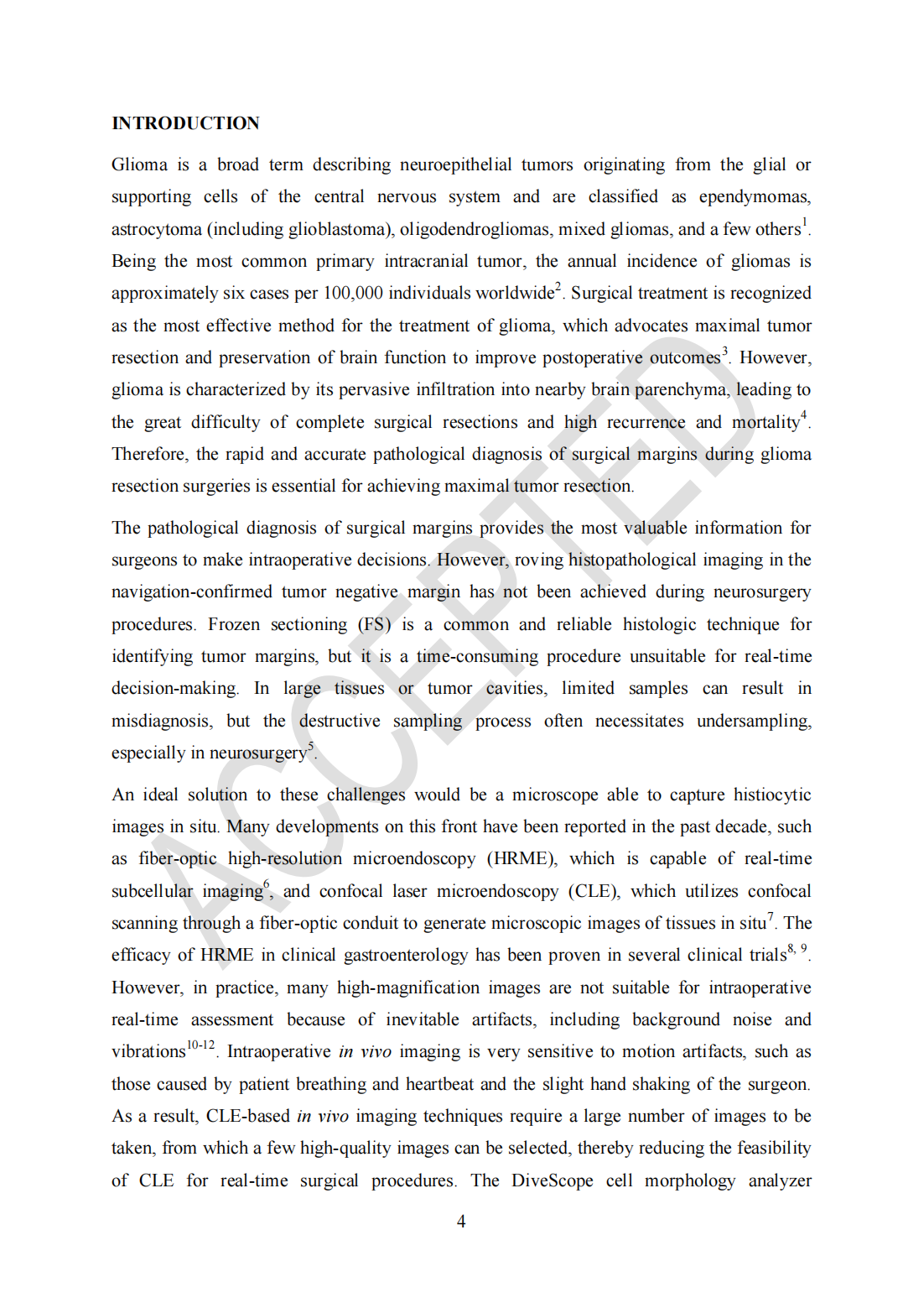 Roving histological imaging for navigation-confirmed glioma negative margin by handheld endomicroscopy: a parallel controlled study(图4)