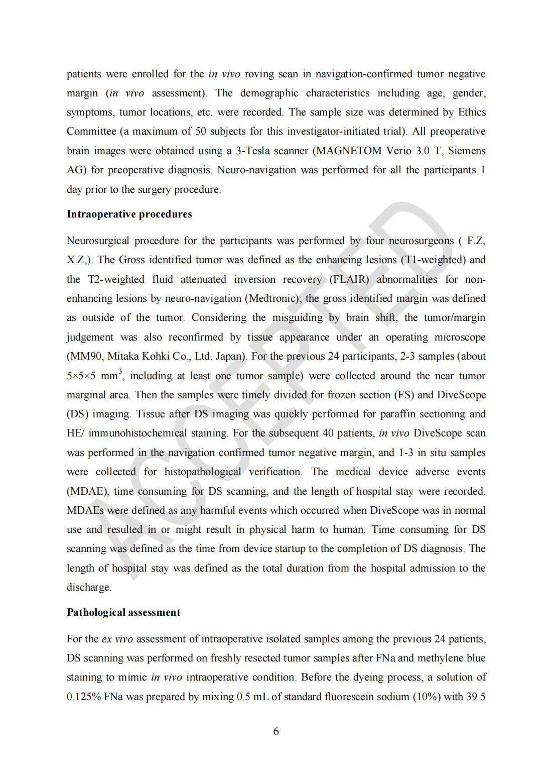 Roving histological imaging for navigation-confirmed glioma negative margin by handheld endomicroscopy: a parallel controlled study(图6)